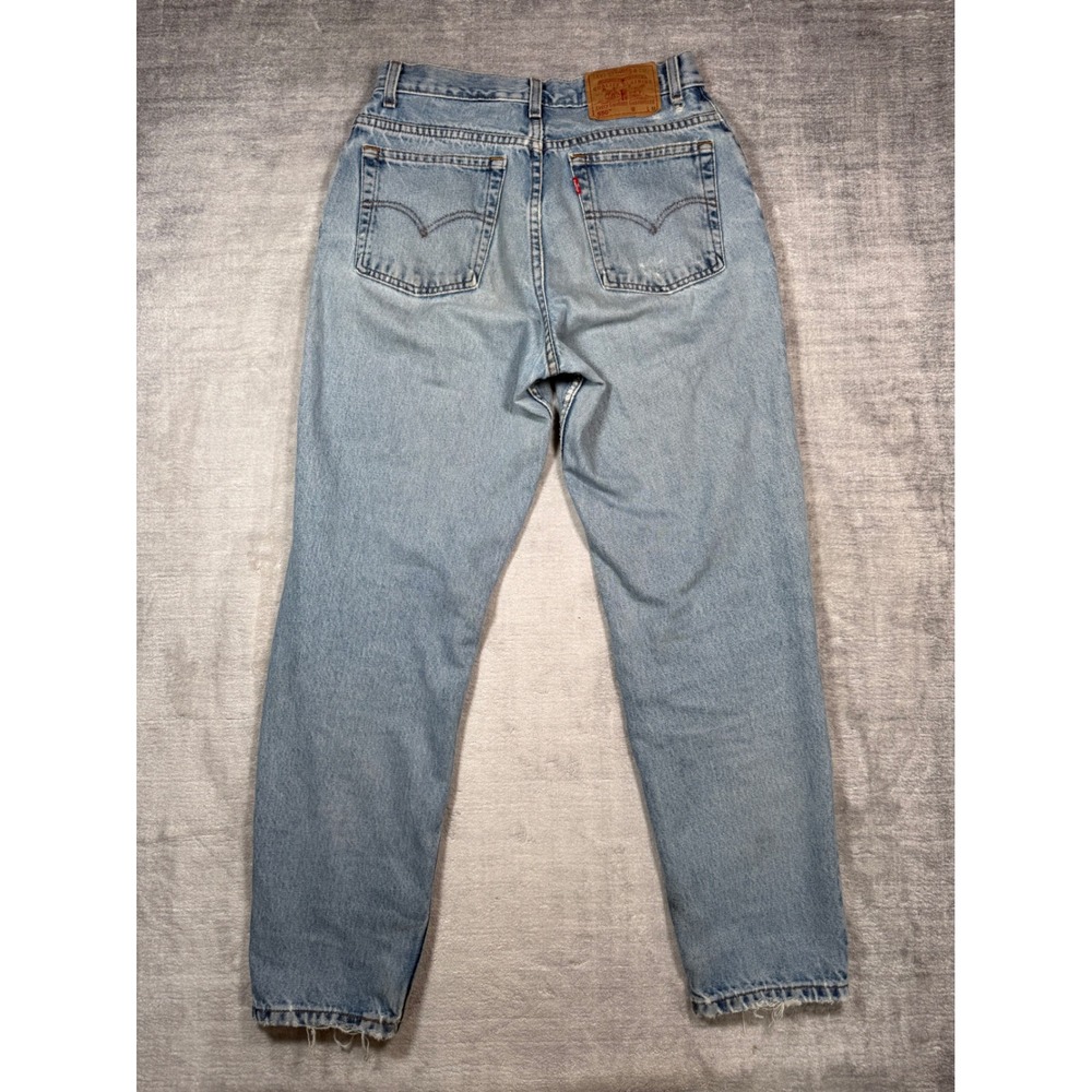 Levi's Jeans Womens 10 Blue 550 Relaxed Fit Distressed Tapered High Rise Mom